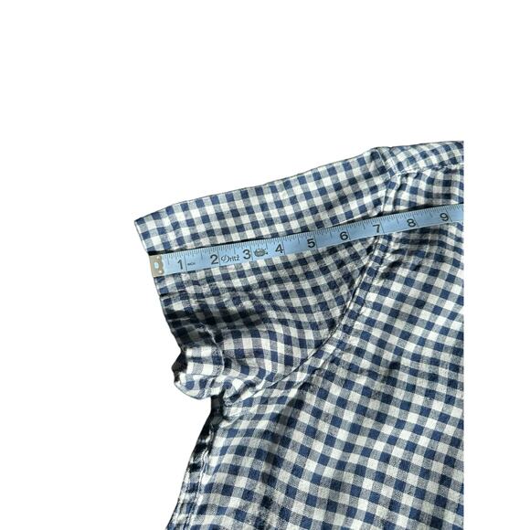 J.Crew‎ Men's Blue White Casual Slim Gingham Button Down Shirt Size Large - Picture 12 of 13